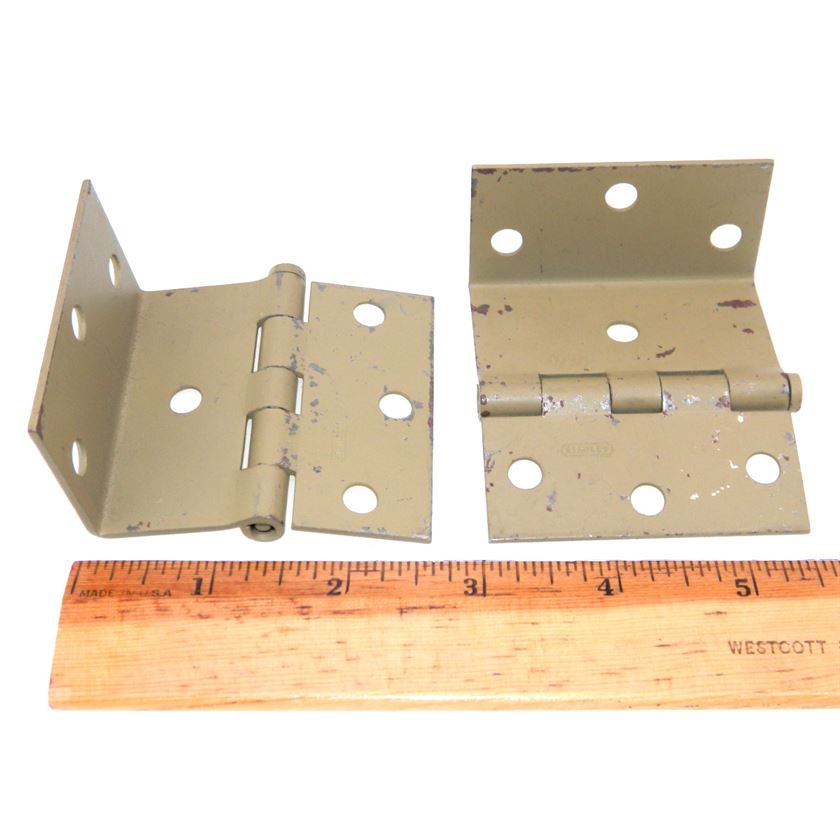 Pair Stanley Prime Coat Mortise Full Inset Hinges For 1 1/8" Door 1586-P