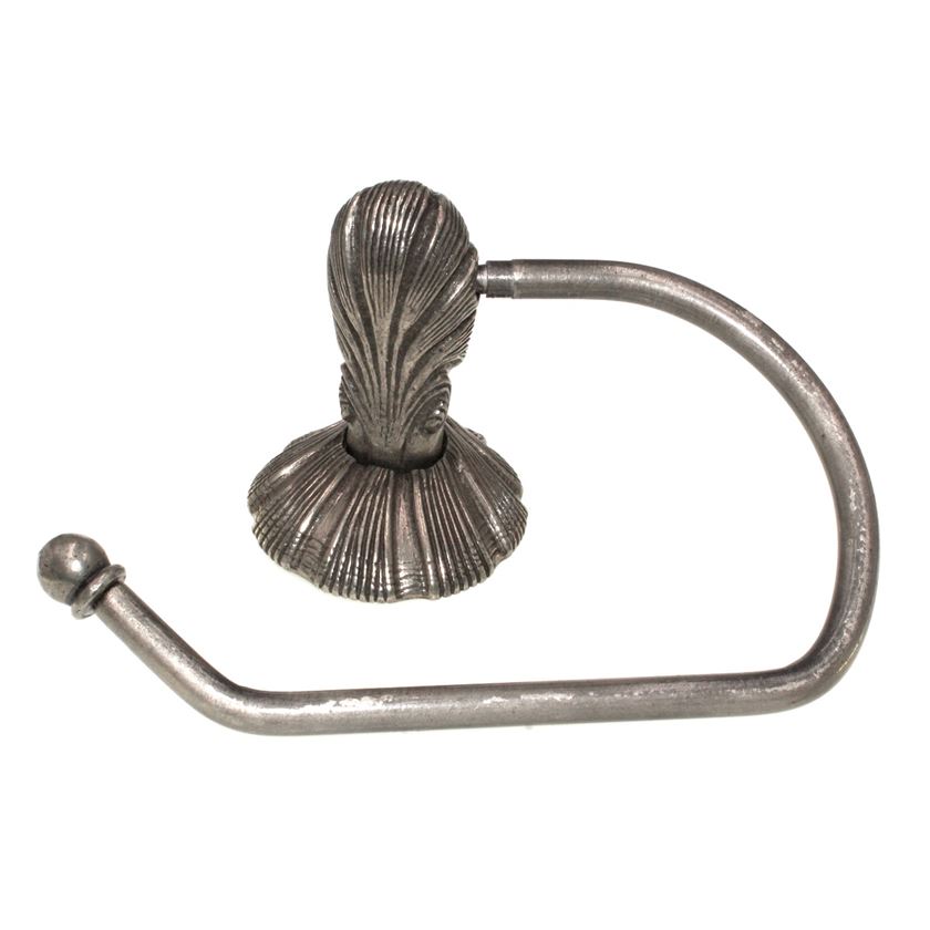 Anne at Home Nautical Oceanus Sea Shell Bath Towel Ring Pewter Bright 1602-8