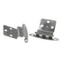 Pair Satin Nickel 3/8" Inset Hinges Face Mount Non Self-Closing AP 16T-SN