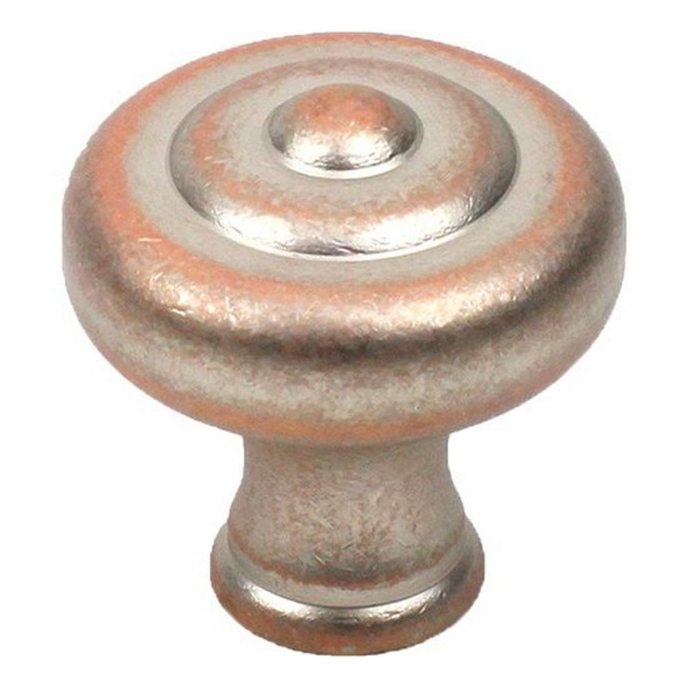 Century Yukon 18128-WNC Weathered Nickel Copper 1 1/2" Solid Brass Cabinet Knob