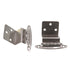 Pair Satin Nickel 3/4" Full Inset Hinges Face Mount Non Self-Closing AP 19T-SN