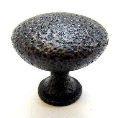 Pack of 10 C007ORB Oil Rubbed Bronze 1 3/16" Rustic Mushroom Cabinet Knobs Pulls