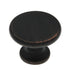 Taymor Oil Rubbed Bronze Round 1 1/2" Cabinet Knob 20-1311ORB