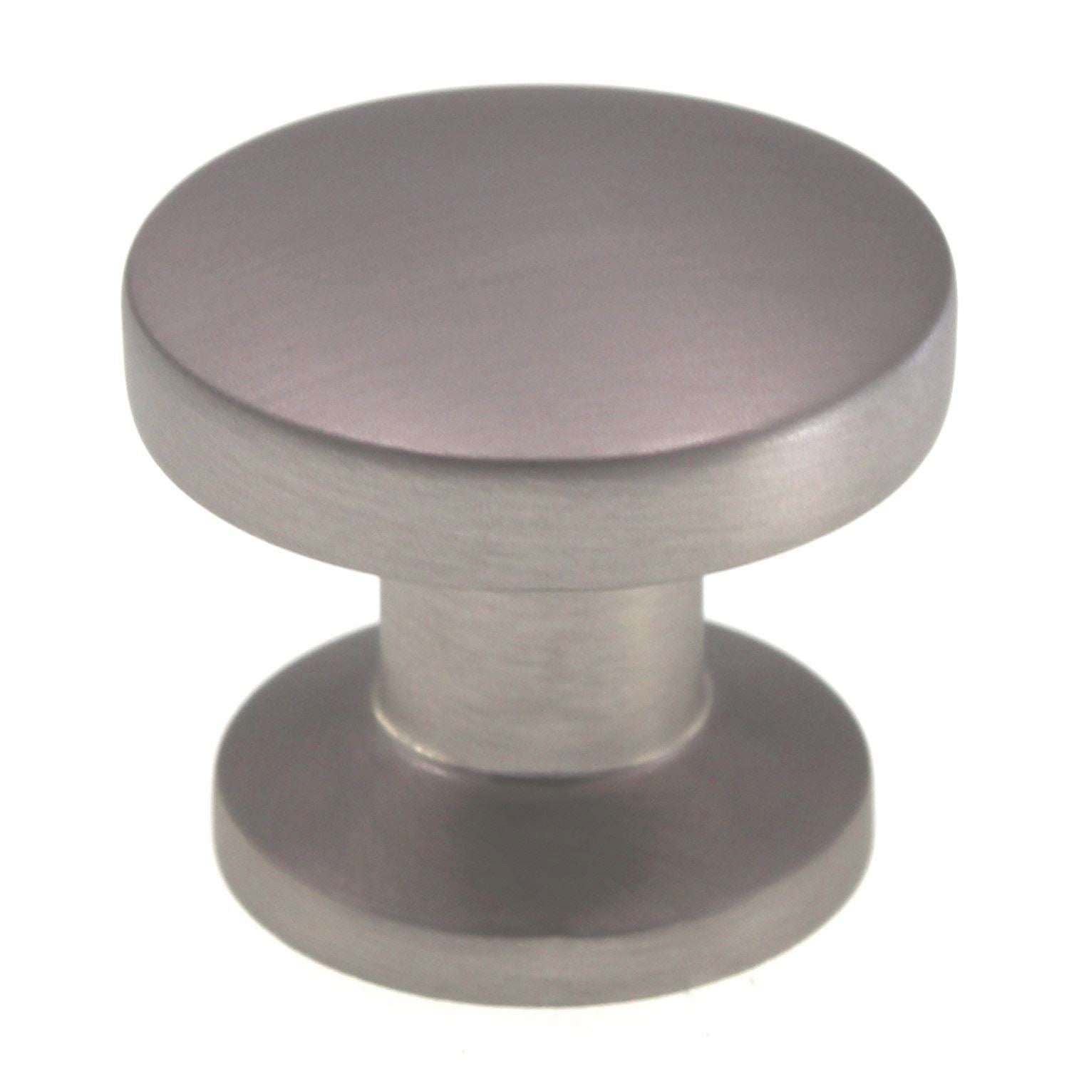 Schaub Northport 1 3/8" Round Solid Brass Cabinet Knob Satin Nickel 211-15