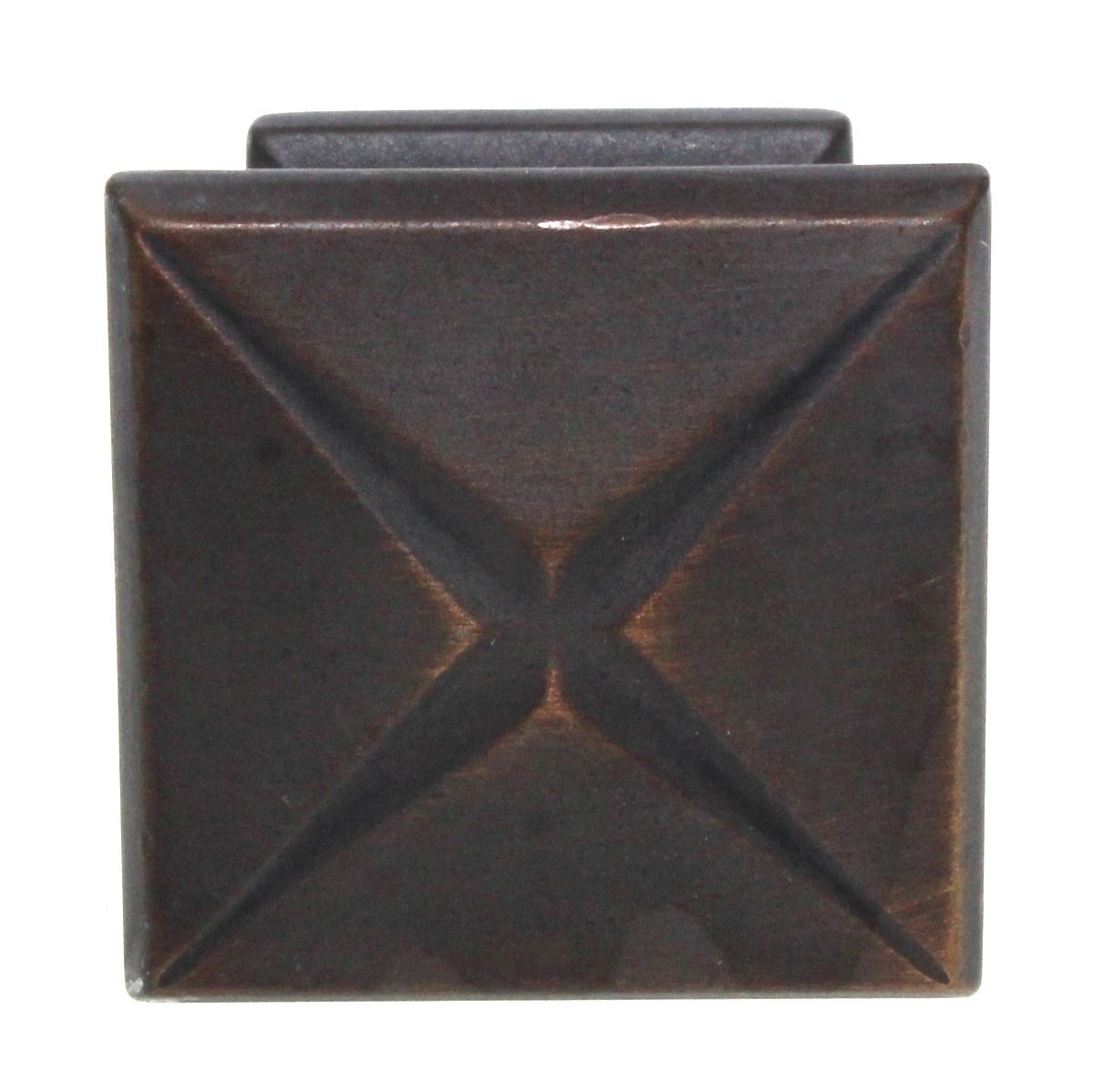 Schaub Northport 1 3/8" Square Solid Brass Cabinet Knob Ancient Bronze 215-ABZ