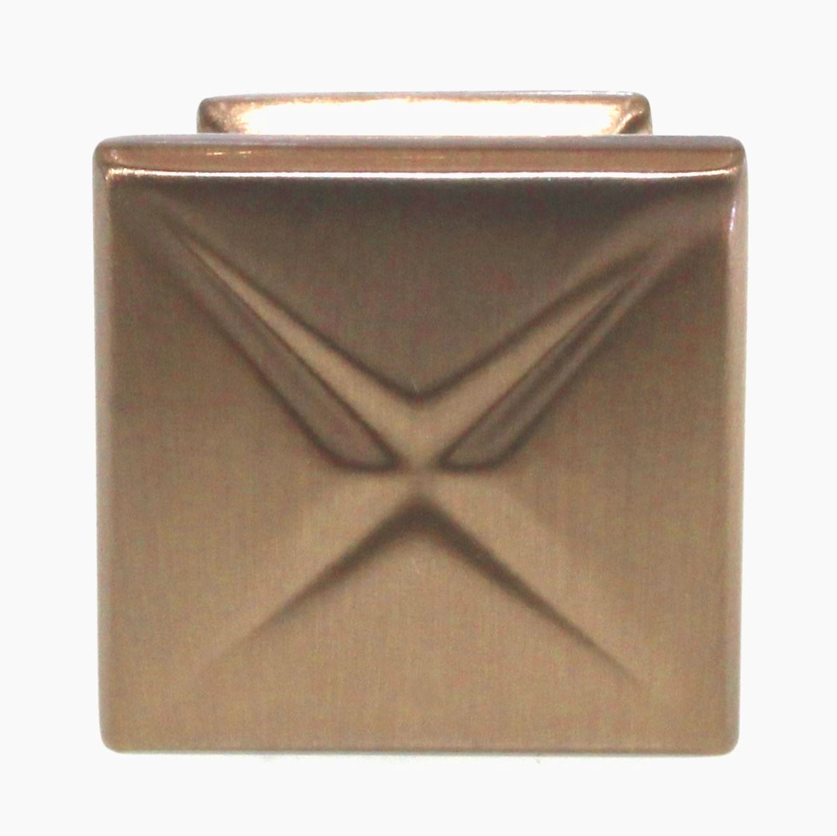 Schaub Northport 1 3/8" Square Solid Brass Cabinet Knob Brushed Bronze 215-BBZ