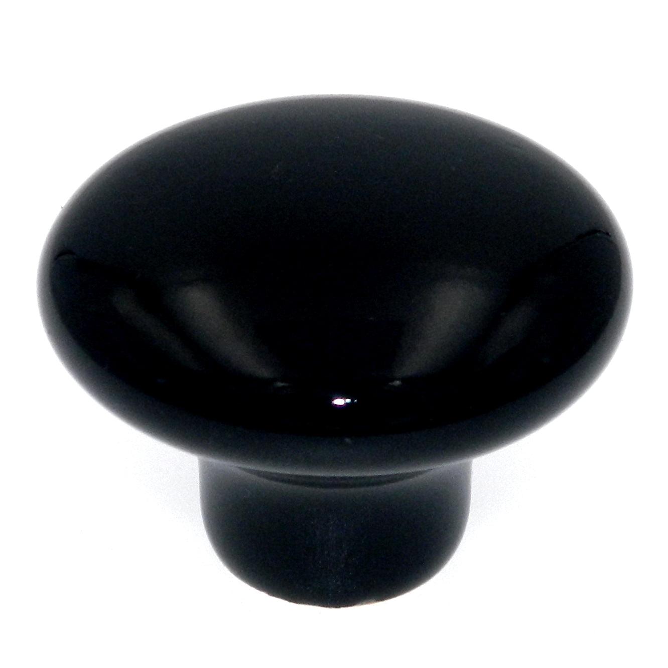 Amerock Allison Negro 1 1/2" Pomo de cerámica para gabinete tipo hongo 217BLK