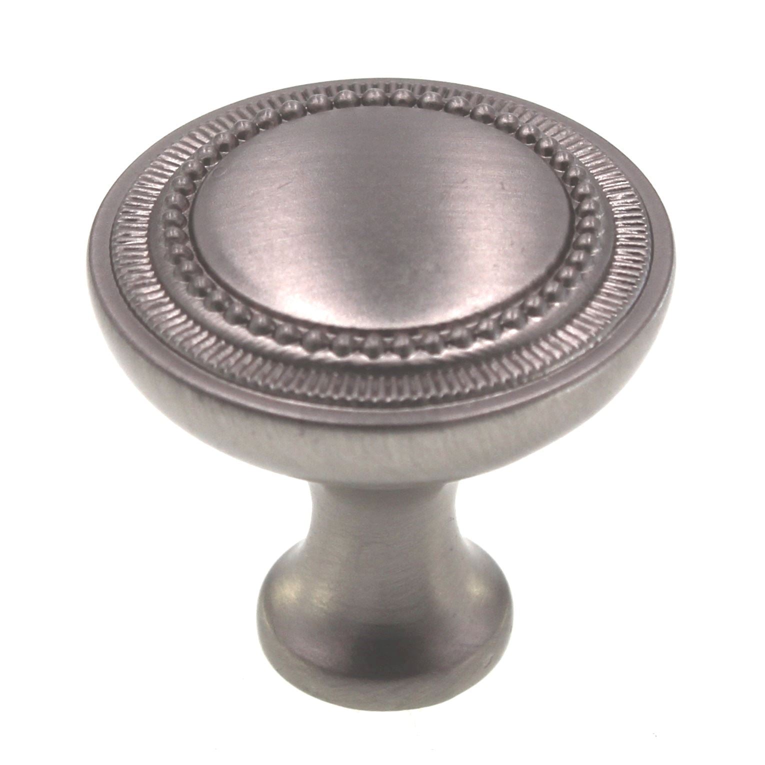 Century Kentwood Dull Satin Nickel 1 1/4" Dotted Cabinet Knob 22926-DSN