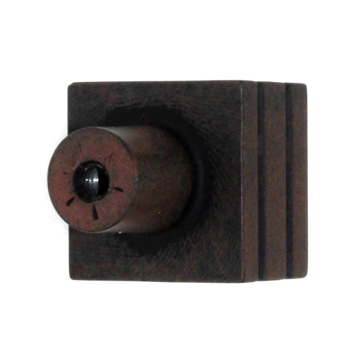 Laurey Kama 7/8" Square Cube Cabinet Knob Rust 23219