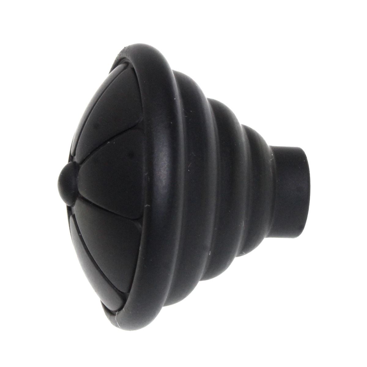 Laurey Kama 1 1/2" Round Button Cabinet Knob Matte Black 23420