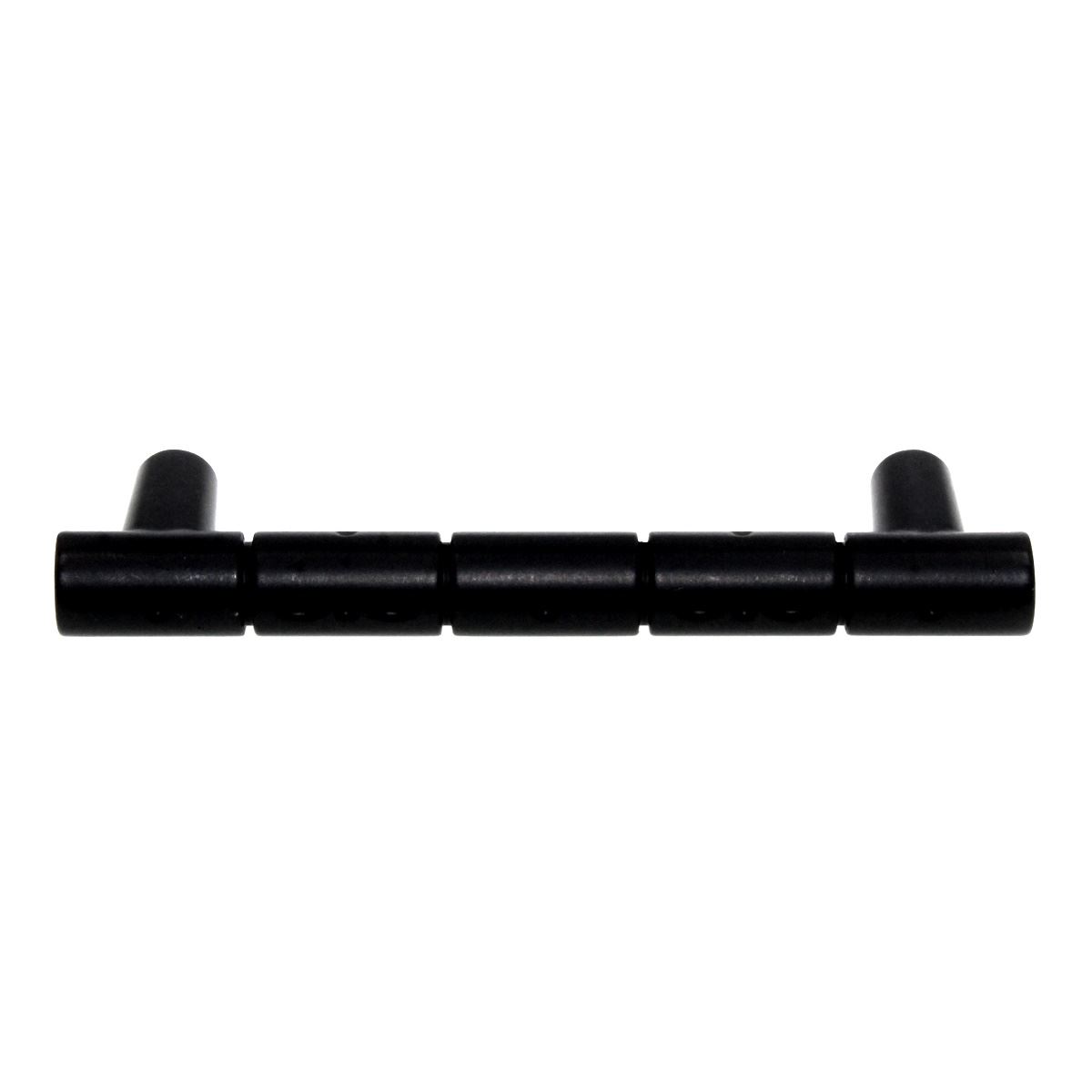 Laurey Kama Matte Black Flower 3" Ctr Cabinet Bar Pull 23520