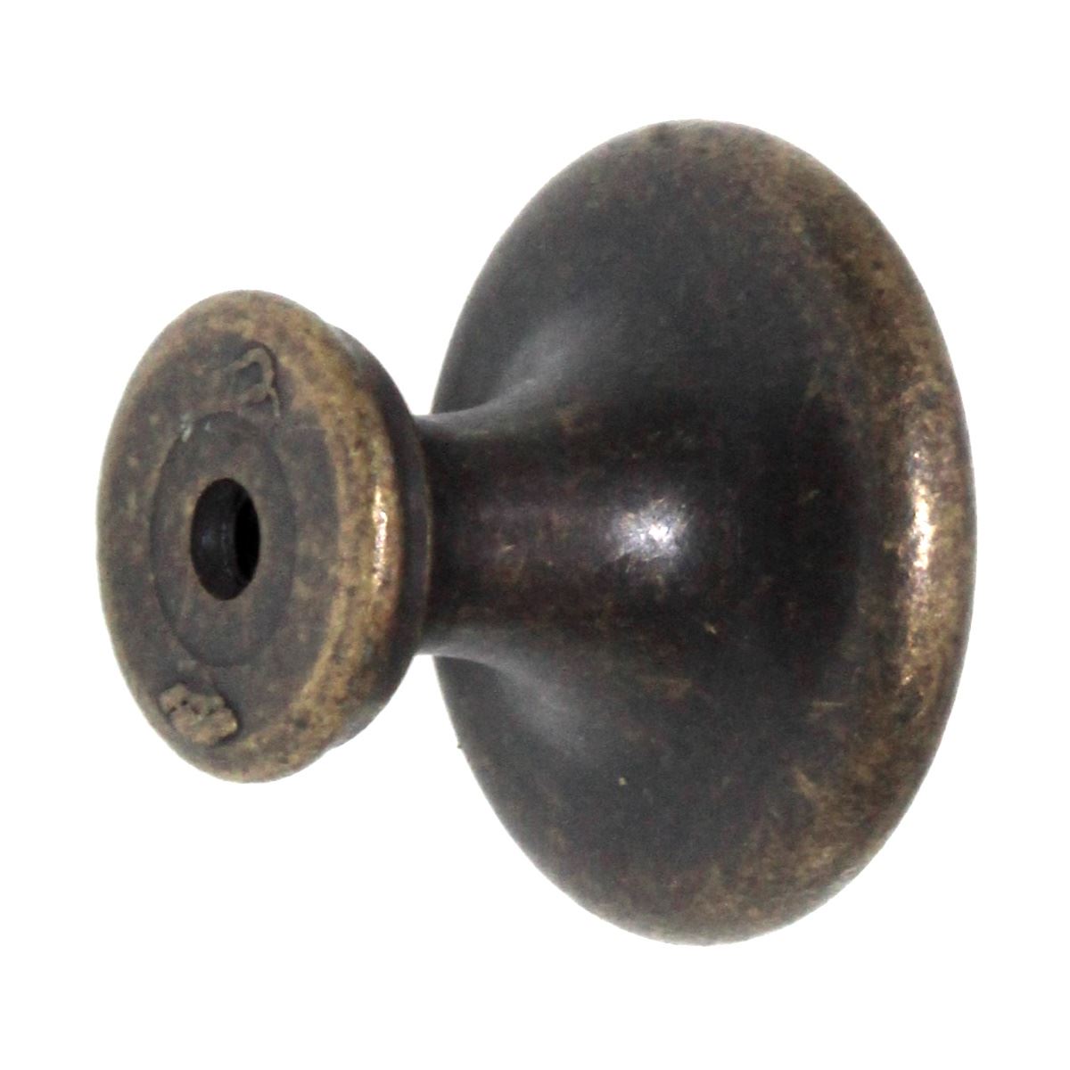 Century Baroque Antique Bronze 1 3/8" Ringed Button Cabinet Knob 23617-3B