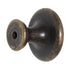 Century Baroque Antique Bronze 1 3/8" Ringed Button Cabinet Knob 23617-3B