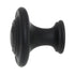 Century Baroque Matte Black 1 3/8" Ringed Button Cabinet Knob 23617-MB