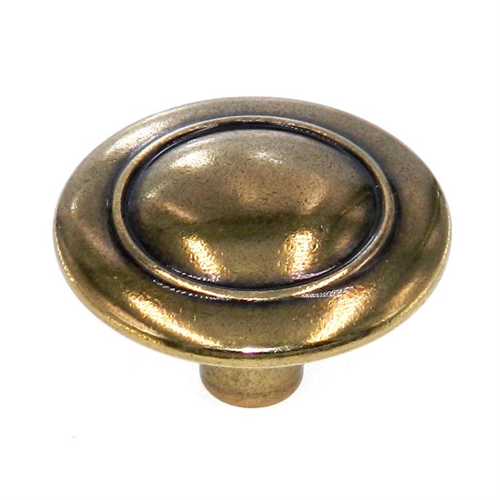 Amerock Allison Light Brass 1 1/4" Ridged Cabinet Knob 256LB