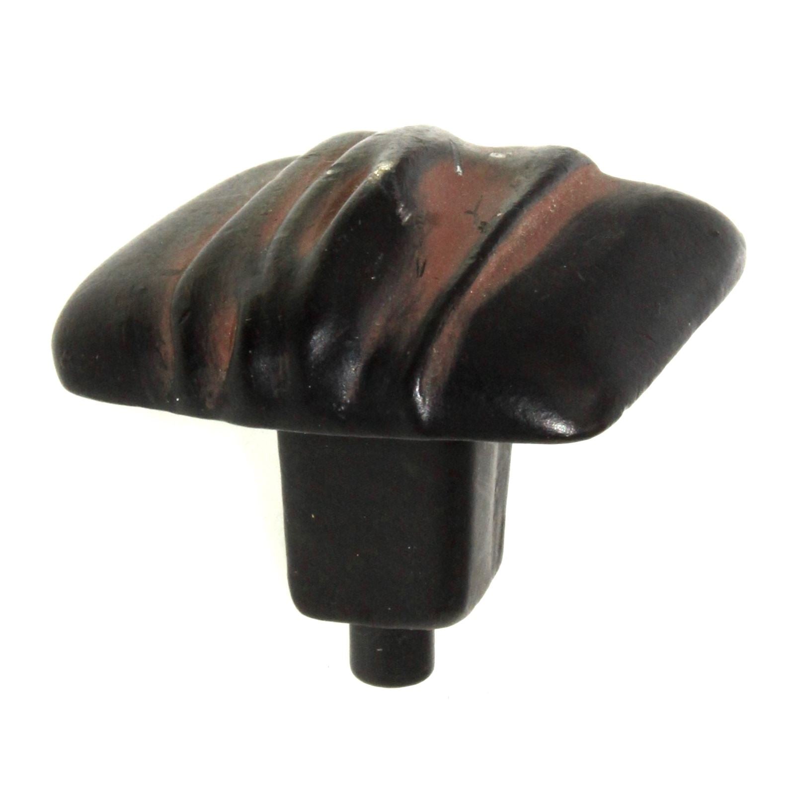 Anne at Home Hannah Square 1 1/4" Cabinet Knob Black Terra Cotta Wash 257-730