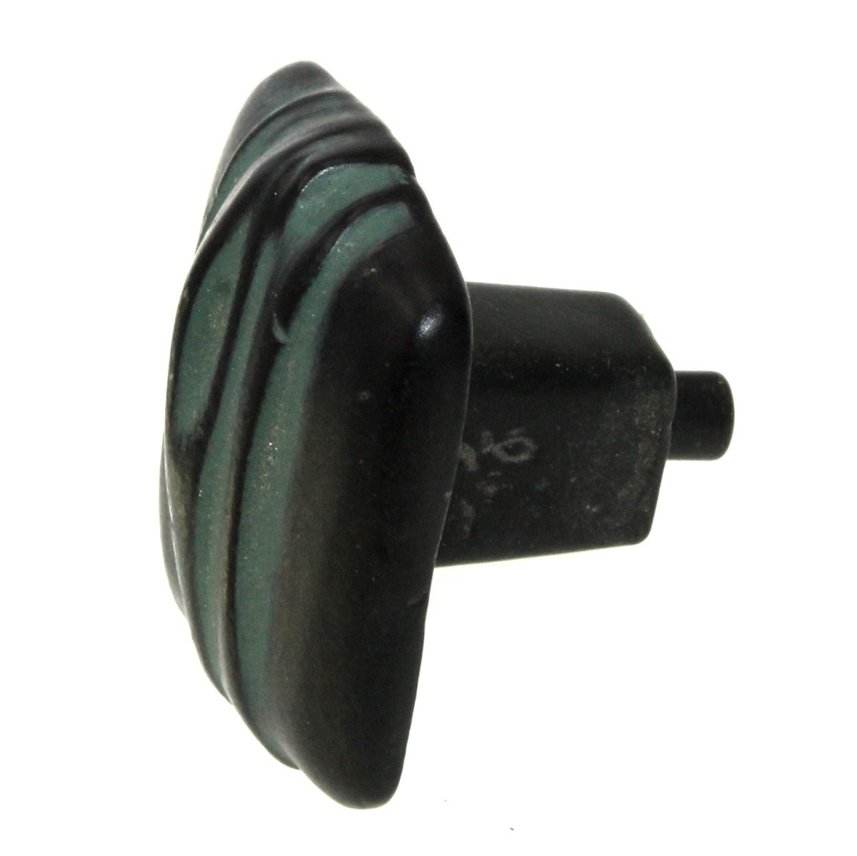 Anne at Home Hannah Square 1 1/4" Cabinet Knob Black with Verde Wash 257-734