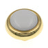 Amerock Allison 1 1/4" Polished Brass and White Round Ceramic Center Cabinet Knob 262WPB