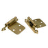 2 Pair of 28301PB Polished Brass Self-Closing Face Mount Cabinet Hinges Laurey