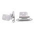 Pair Laurey Variable Overlay Cabinet Hinges White Self-Closing Face Mount 28742