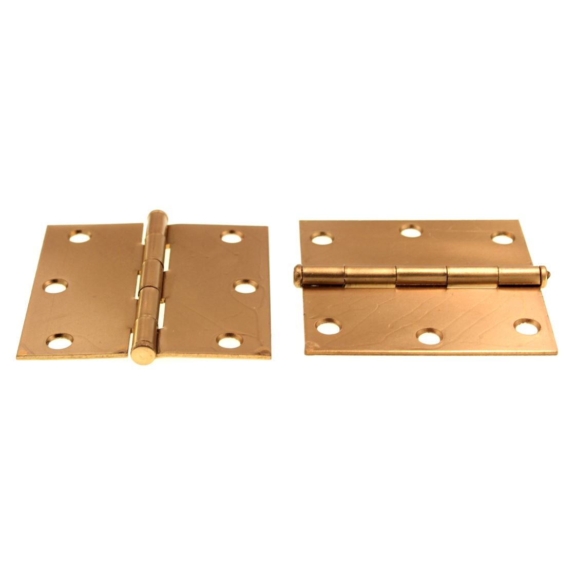 Pair Stanley 2 1/2" Cabinet Door Butt Hinges 2.5 X 2.5 Inch Satin Bronze 289-10