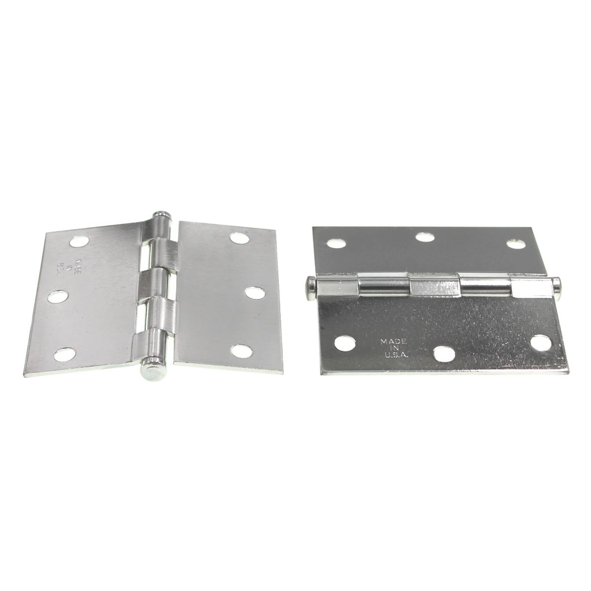 Pair Stanley 2 1/2" Polished Chrome 2.5 Inch Cabinet Door Butt Hinges 289-CM