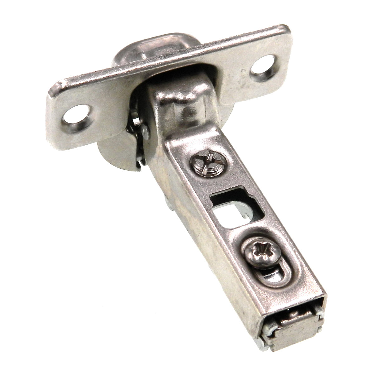 Amerock Nickel Fast-Clip 110 deg. Half Overlay Frameless Concealed Hinge 3212-3B