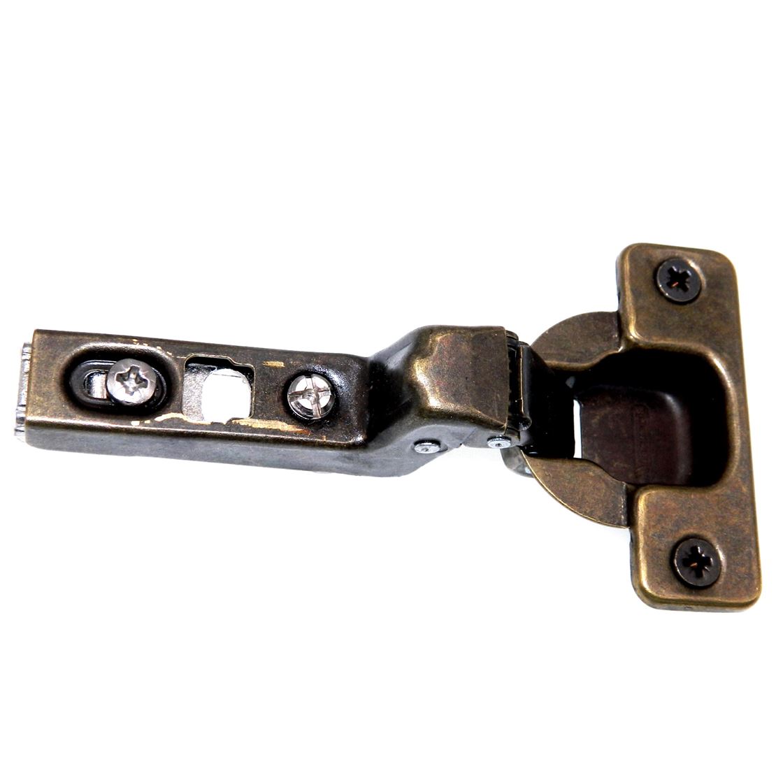 Amerock Brass Fast-Clip Half Overlay Frameless Concealed Hinge 3212C-3ADAE