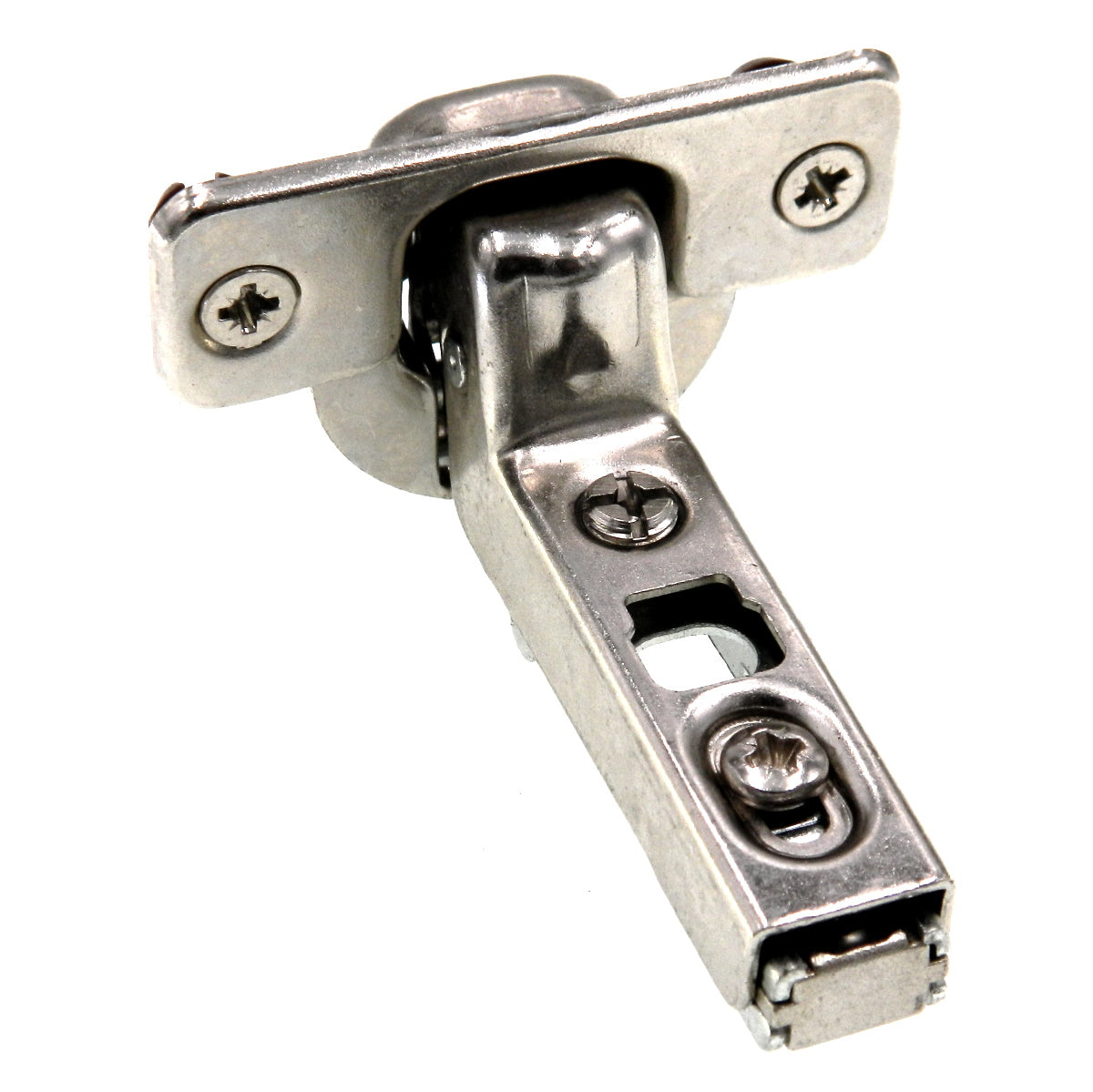 Amerock Nickel Fast-Clip 110 deg. Full Inset Frameless Concealed Hinge 3213C-3A