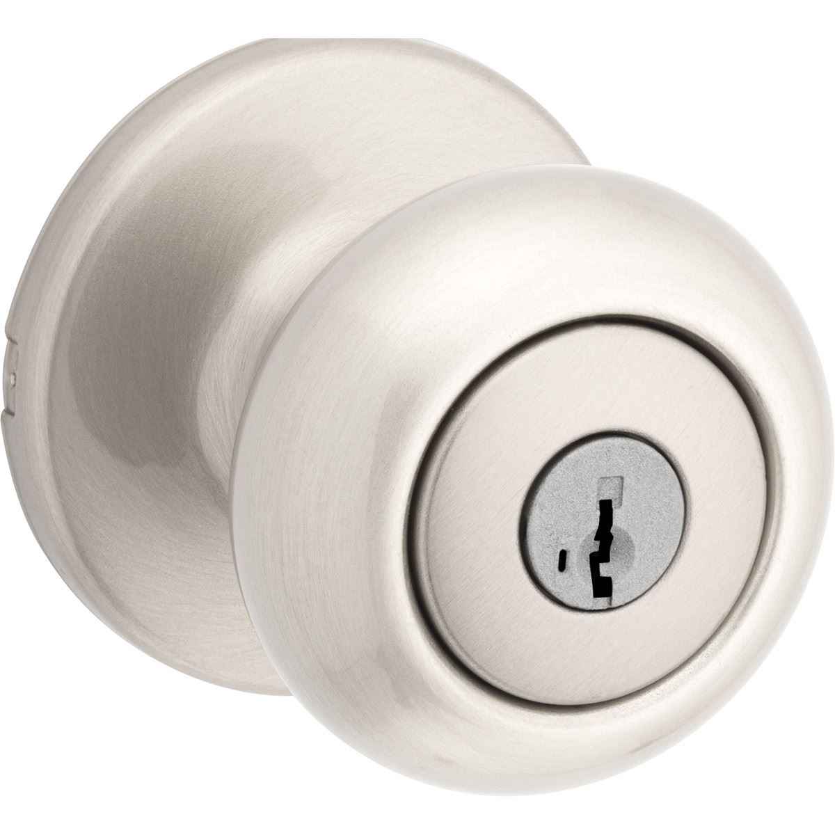 Kwikset Cove Keyed Entry Door Knob Satin Nickel SmartKey Microban 400CV 15 SMT