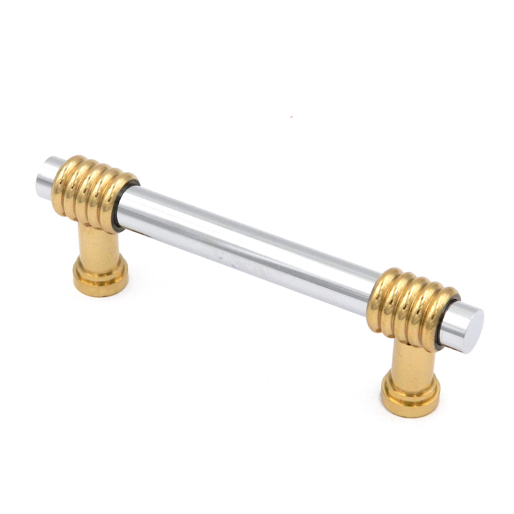 Laurey Chrome with Polished Brass 3"cc Bar Pull 40226