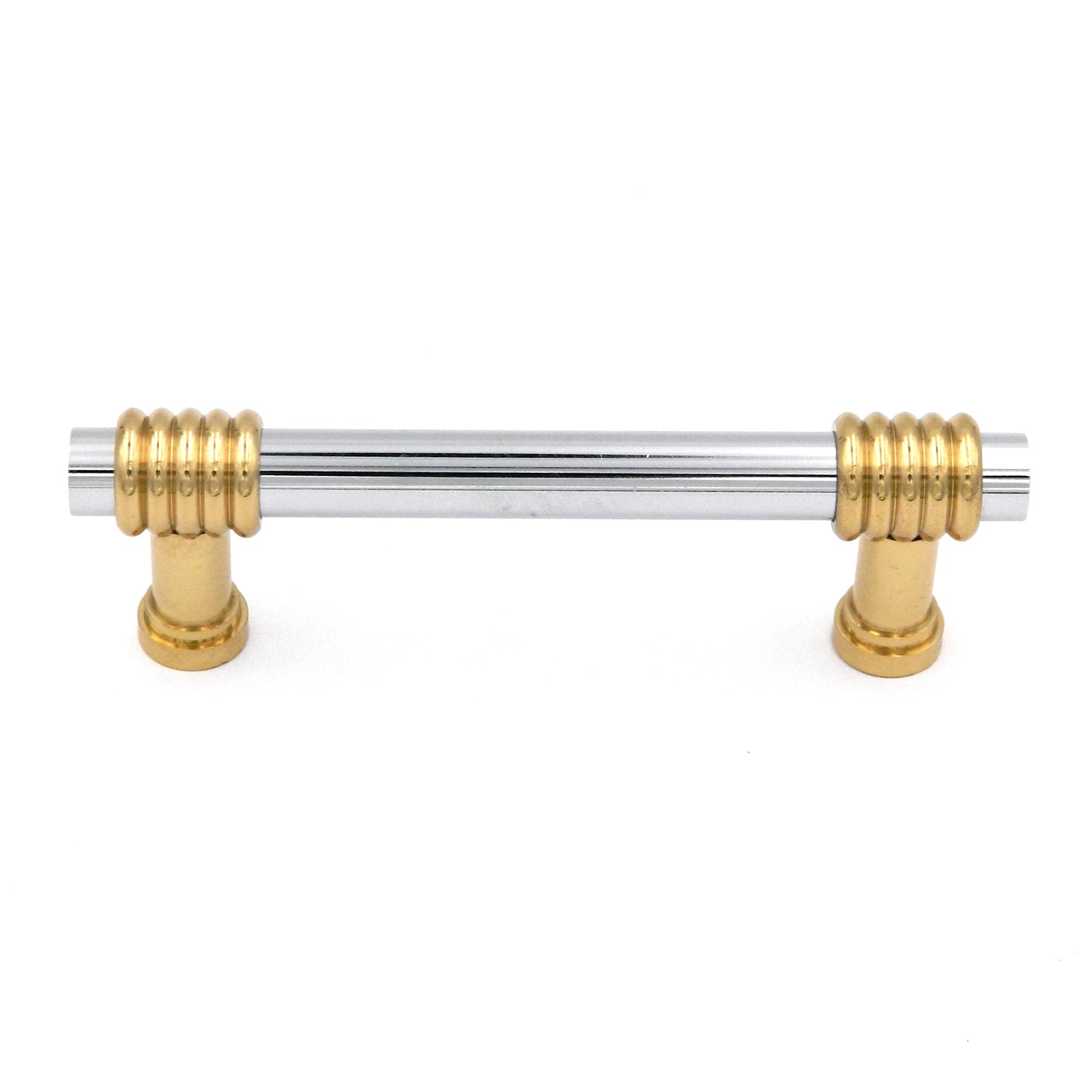 Laurey Chrome with Polished Brass 3"cc Bar Pull 40226