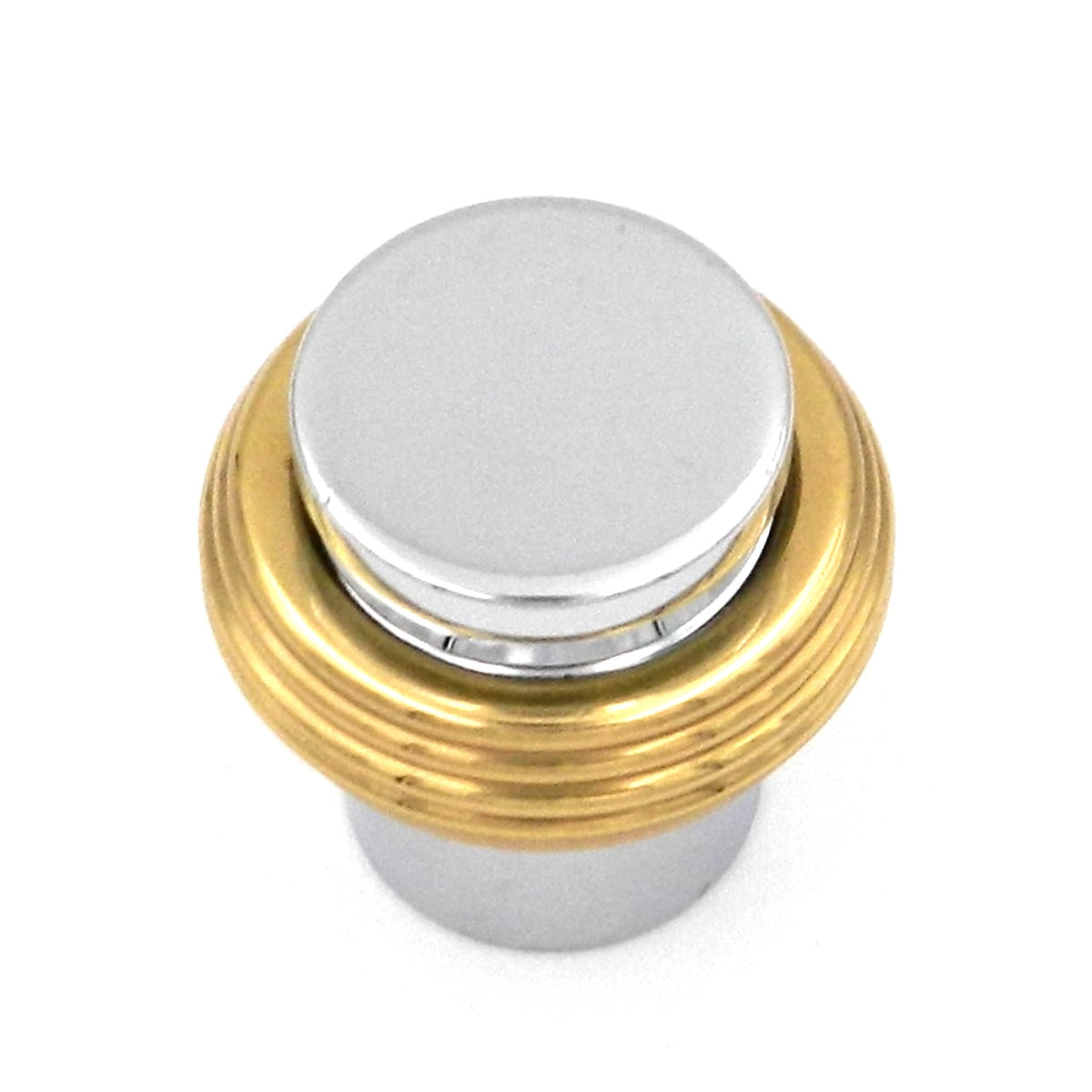 Laurey Chrome with Polished Brass Round Coils 1" Knob 40526