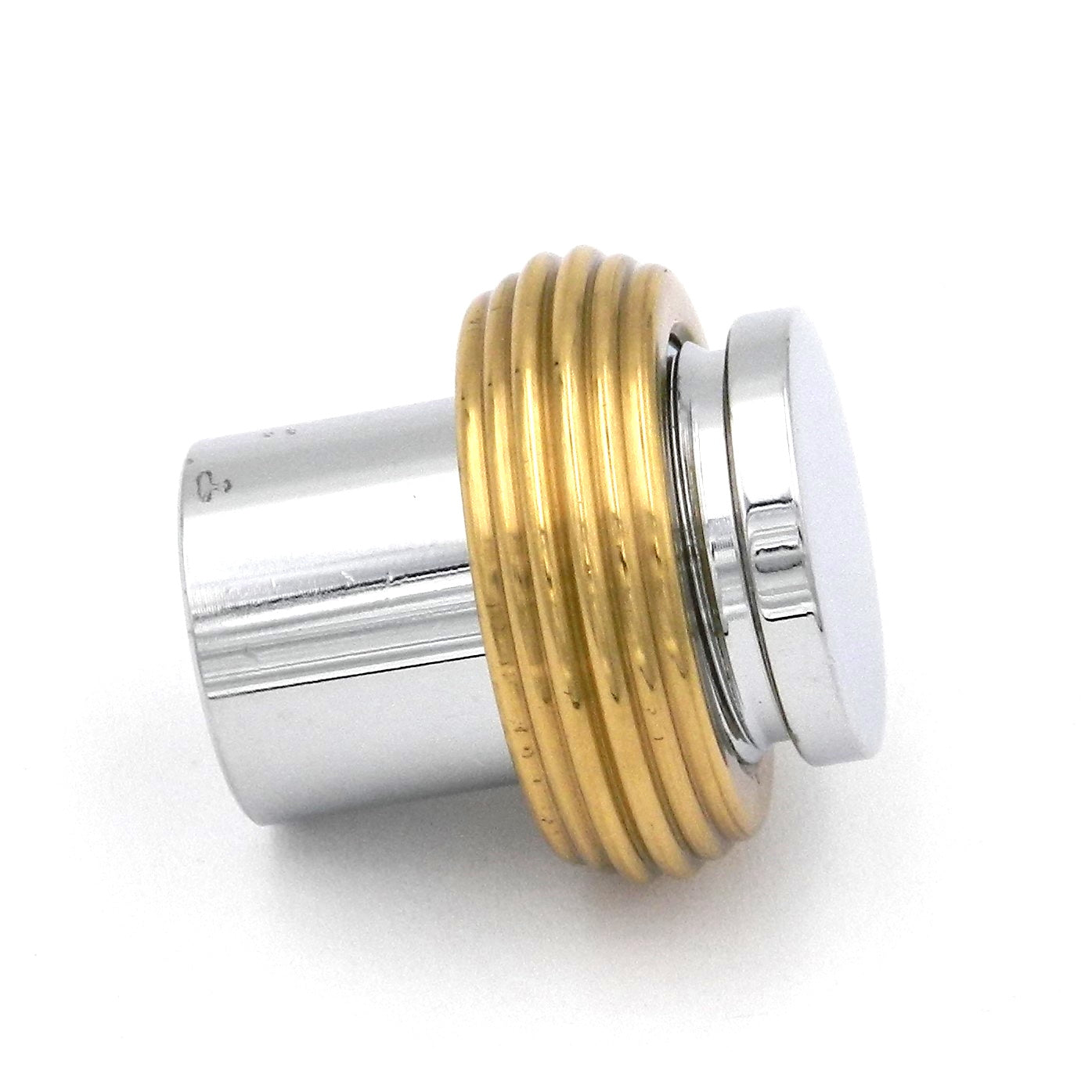 Laurey Chrome with Polished Brass Round Coils 1" Knob 40526