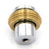 Laurey Chrome with Polished Brass Round Coils 1" Knob 40526