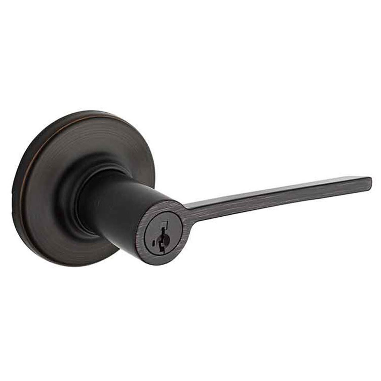 Kwikset Ladera Keyed Entry Door Lever Venetian Bronze SmartKey 405LRL 11P SMT