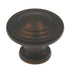 12 Pack Style Selections Designer Aged Bronze Round Ringed 1 1/4" Knob 40904