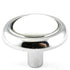 Ultra Polished Chrome & White Round 1 1/4" Porcelain Cabinet Knob 41616