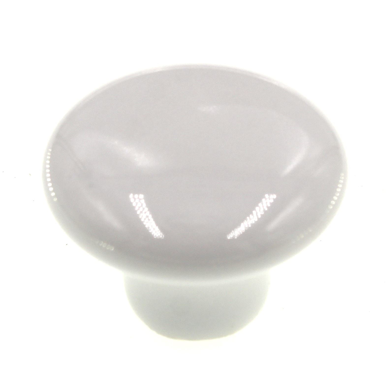 Ultra Hardware 1 1/4" Round Cabinet Knob White Porcelain 41634