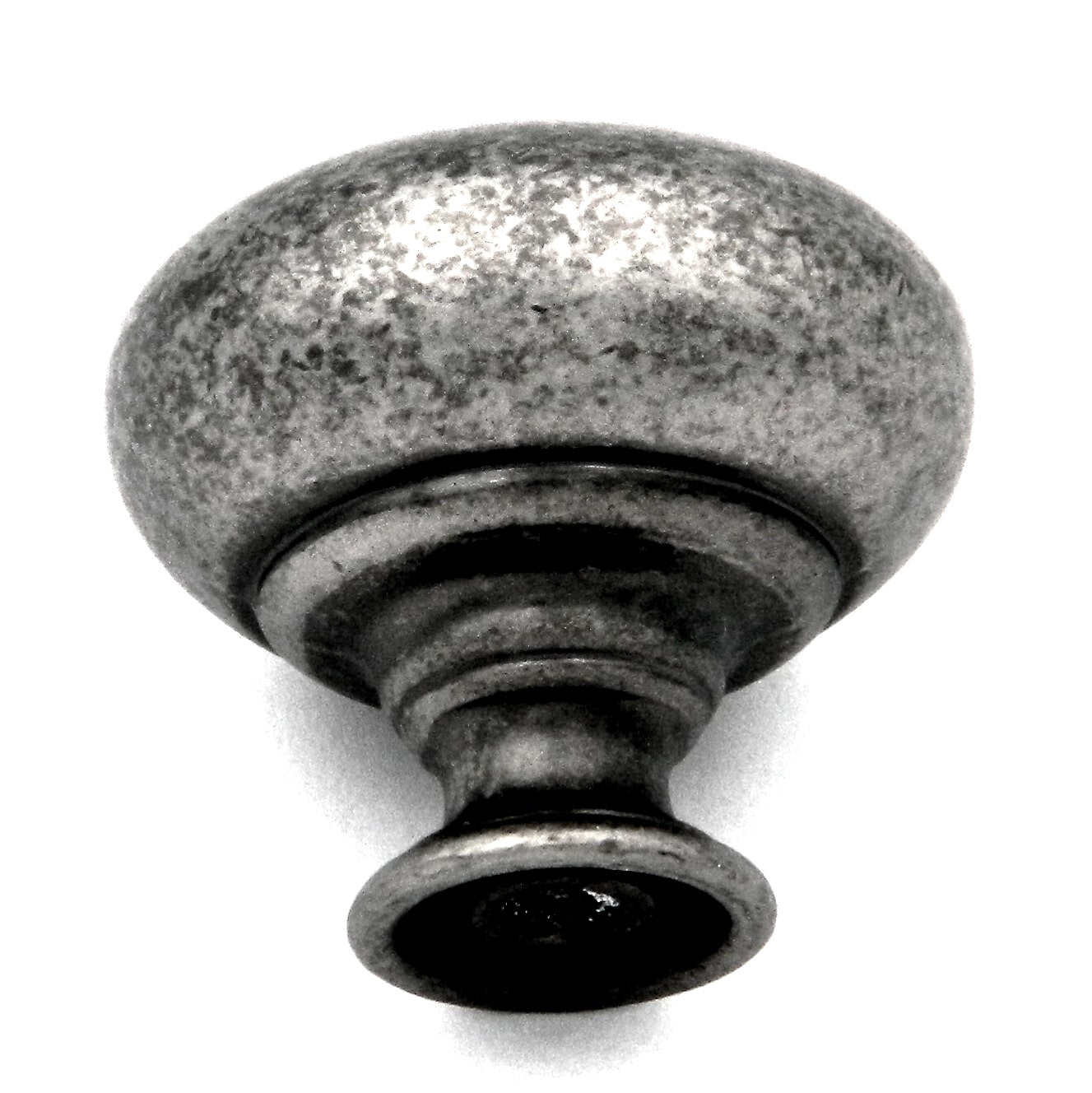 Belwith Hickory Black Nickel Vibed 1 1/4" Round Cabinet Knob Pull 41852-9044