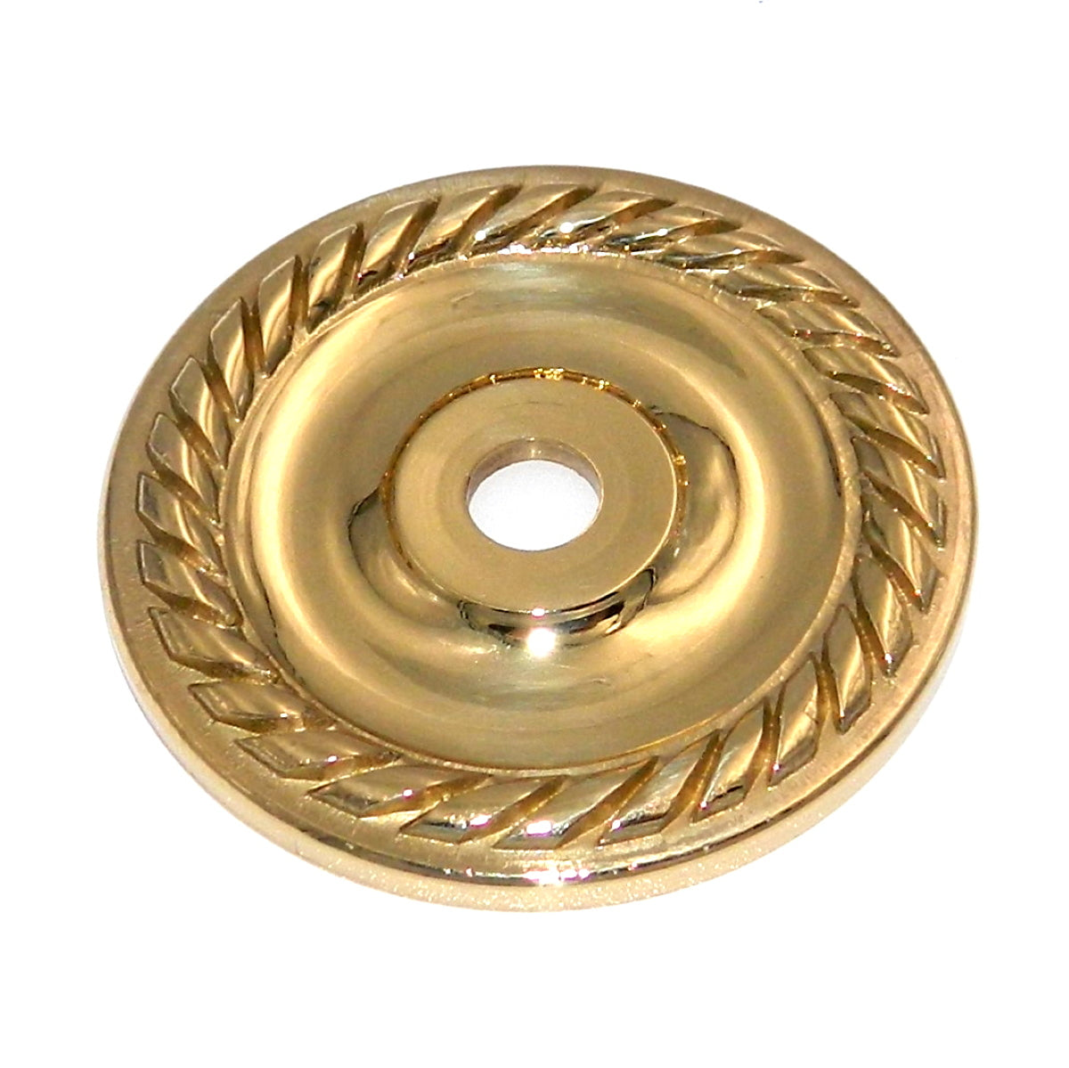 Laurey Landcaster Hand Polished Brass 1 1/2" Solid Brass Knob Backplate 42301