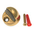 Polished Brass Half-Dome Floor Doorstop with Rubber Plate 43801 Laurey