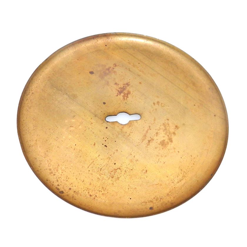 Stanley Satin Brass Round 3" Cabinet Knob Backplate Solid Brass 4410-F