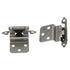 Hardware House Satin Nickel Self-Closing 3/8" Inset Hinges HH48-9054, 1 Pair