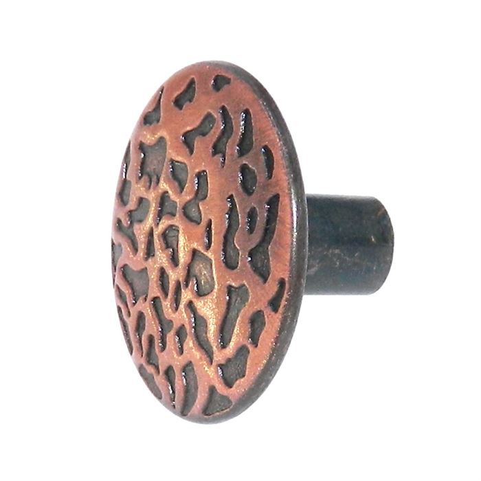 Amerock Allison Antique Copper Colonial 1 1/16" Hammered Cabinet Knob 497AC