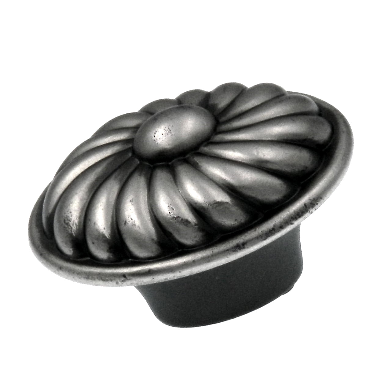 Belwith Keeler Black Nickel Vibed 1 5/8" Oval Cabinet Knob KBC 49906-9238