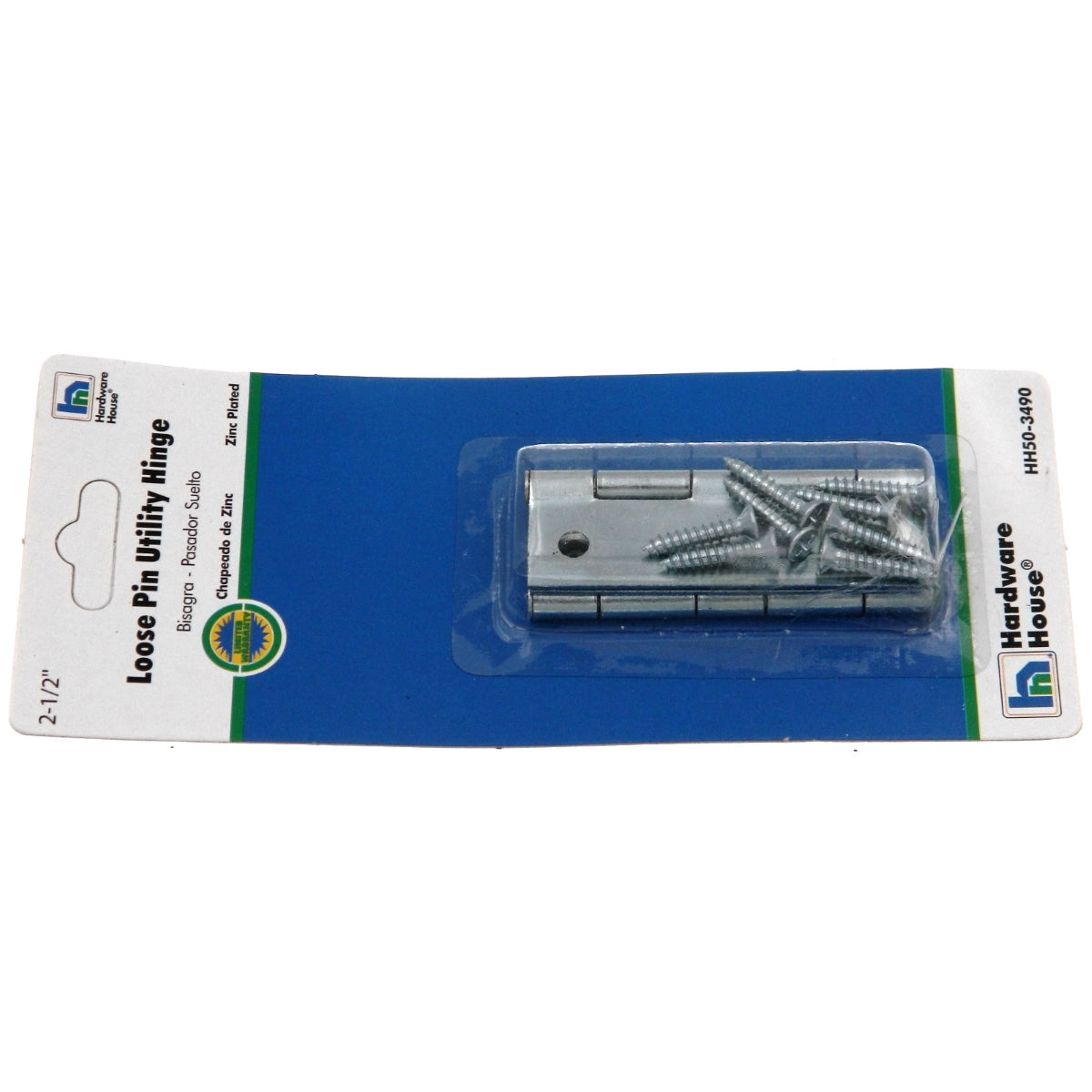 Hardware House HH50-3490 - Bisagras de embutir a tope con pasador suelto, 1 par