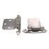 Pair Satin Nickel Reverse Bevel Hinges Self-Closing AP 503-SN