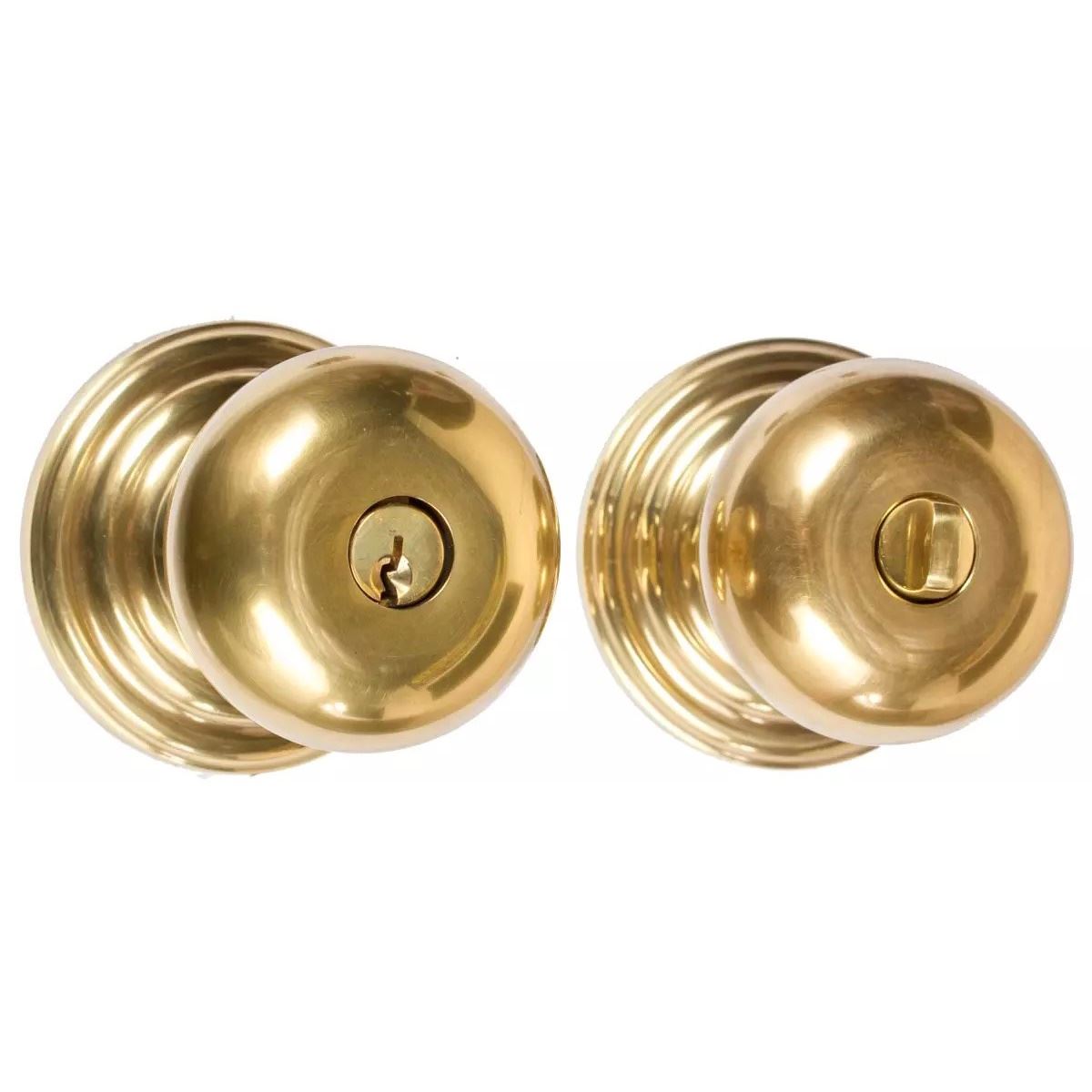 Emtek Providence Classic Brass Keyed Entry Set Door Knob French Antique 510PUS7