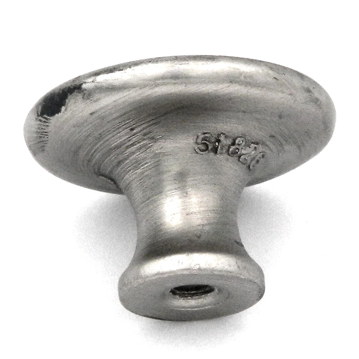 Hickory Hardware Silver Stone 1 1/8" Beaded Round Cabinet Knob Pull P3473-ST